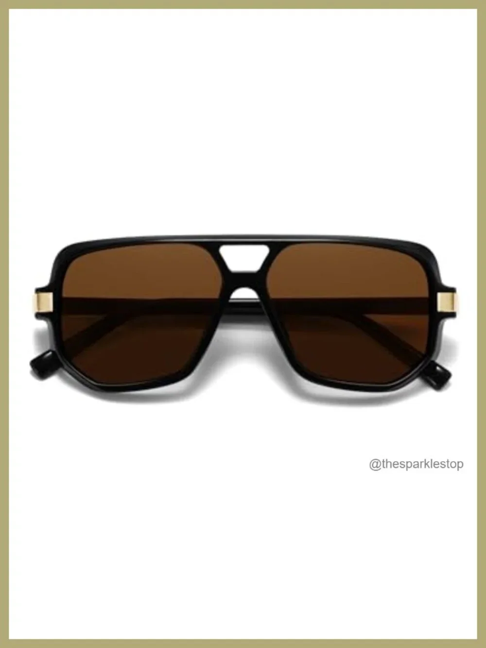 Retro Square Aviator Sunglasses Oversized Polarized UV400 Unisex Shades